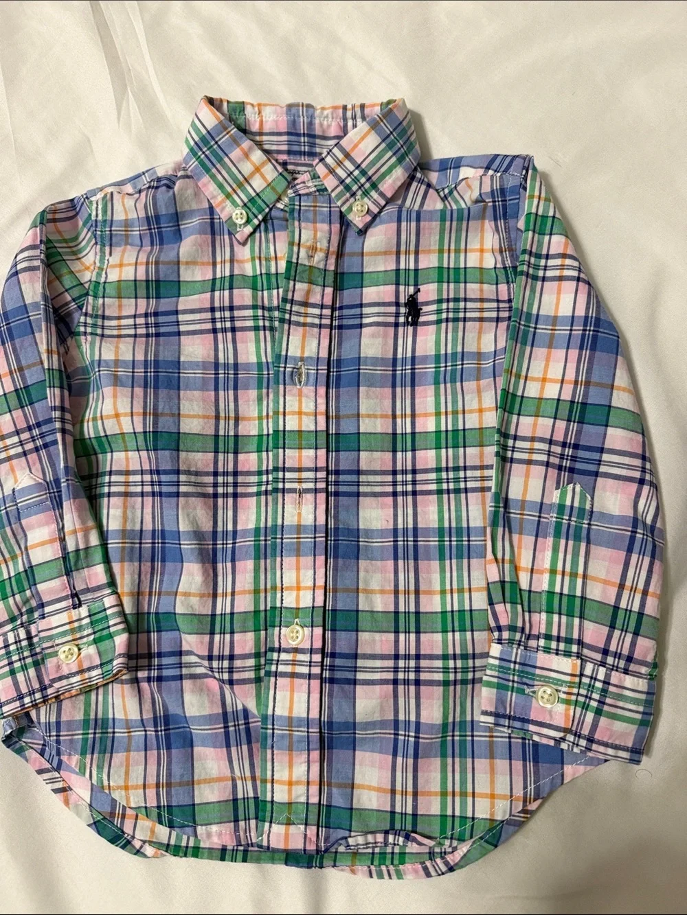 Ralph Lauren Pastel Plaid Button-Down Shirt - Blue, Green, Pink, Yellow